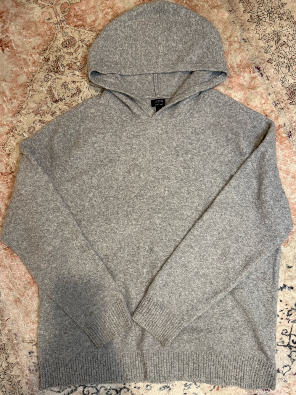 J. Crew Heather Gray Hooded Sweater